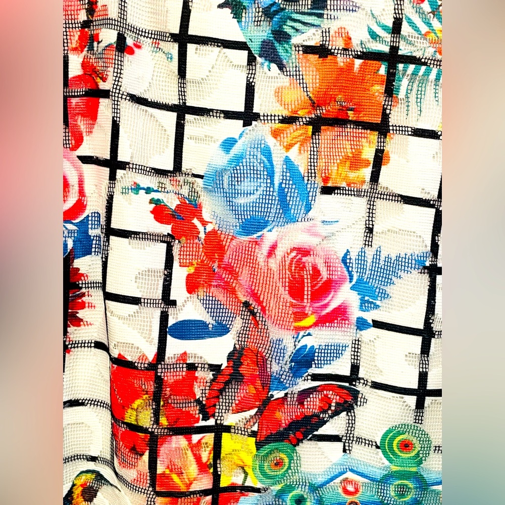 Colorful Grid Pattern Dress - Picture 3 of 3